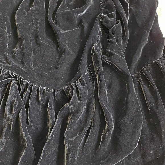 Kate Spade Women's Black Silk Blend Velvet Ruffle Front Wrap Skirt Size: 2 - Picture 8 of 8